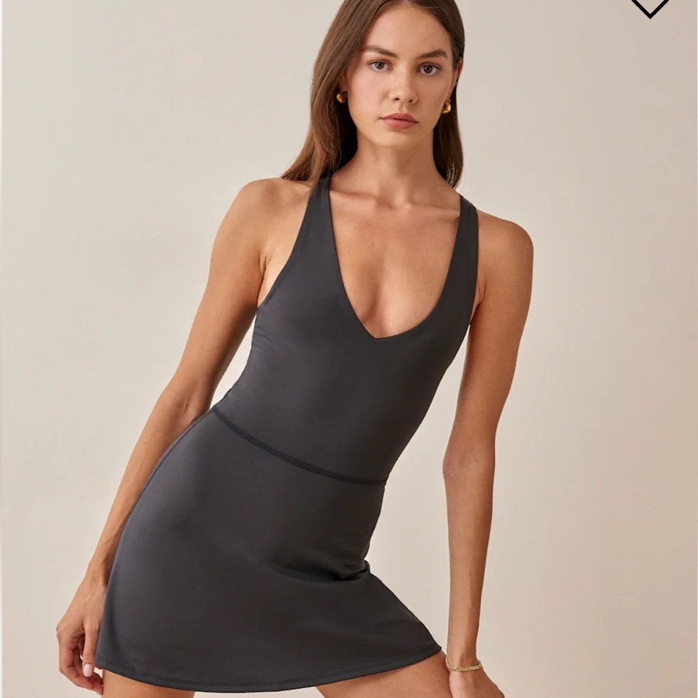 EUC - Reformation Bella Ecomove Active Dress Black - Size L